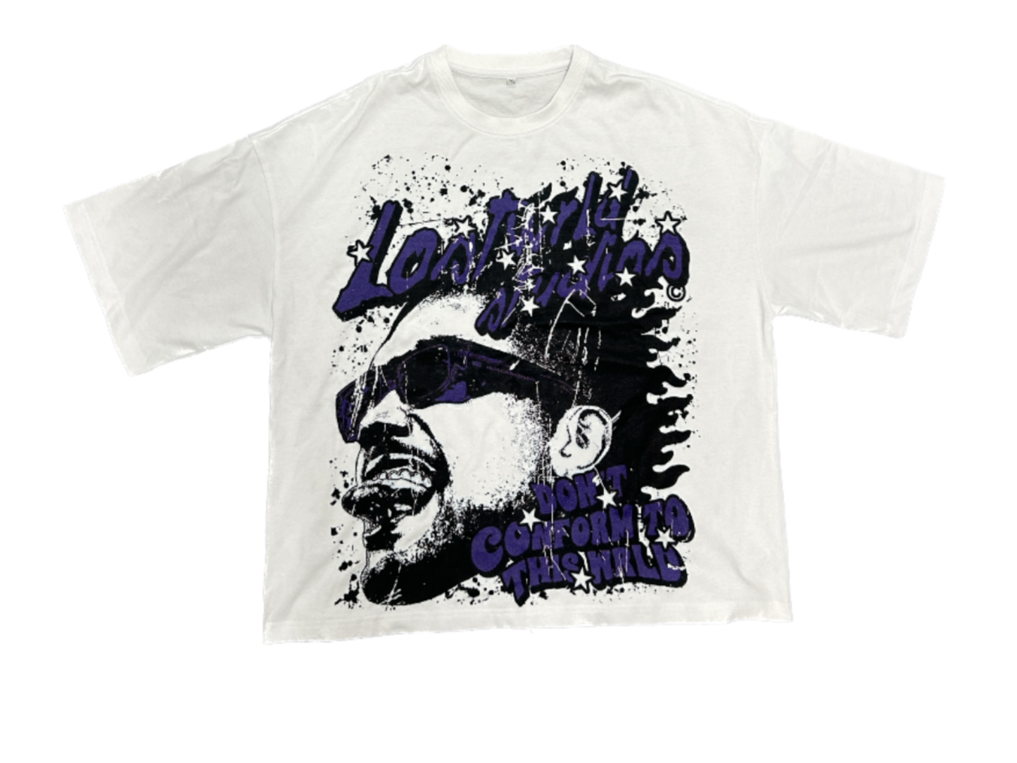 PURPLE LOSTWRLD OVERSIZED ROCK TEE