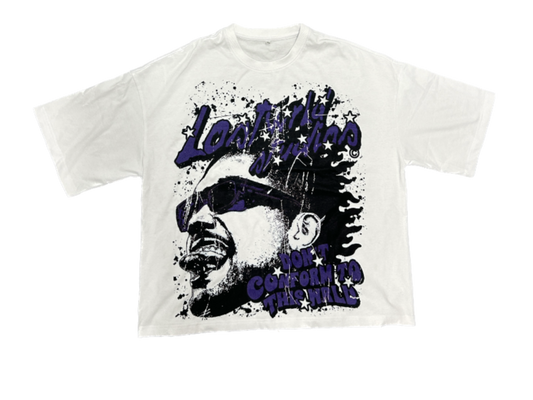 PURPLE LOSTWRLD OVERSIZED ROCK TEE