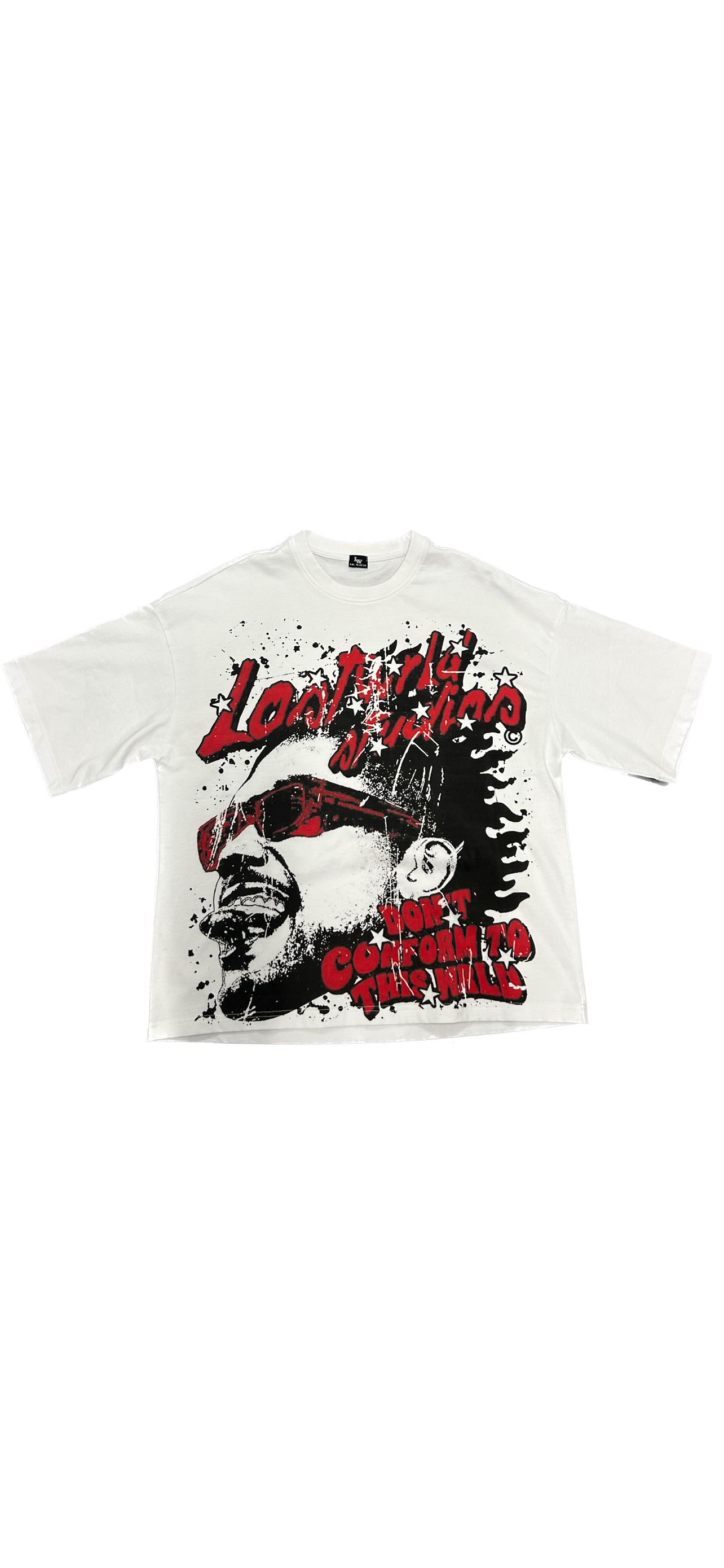 RED LOSTWRLD OVERSIZED ROCK TEE